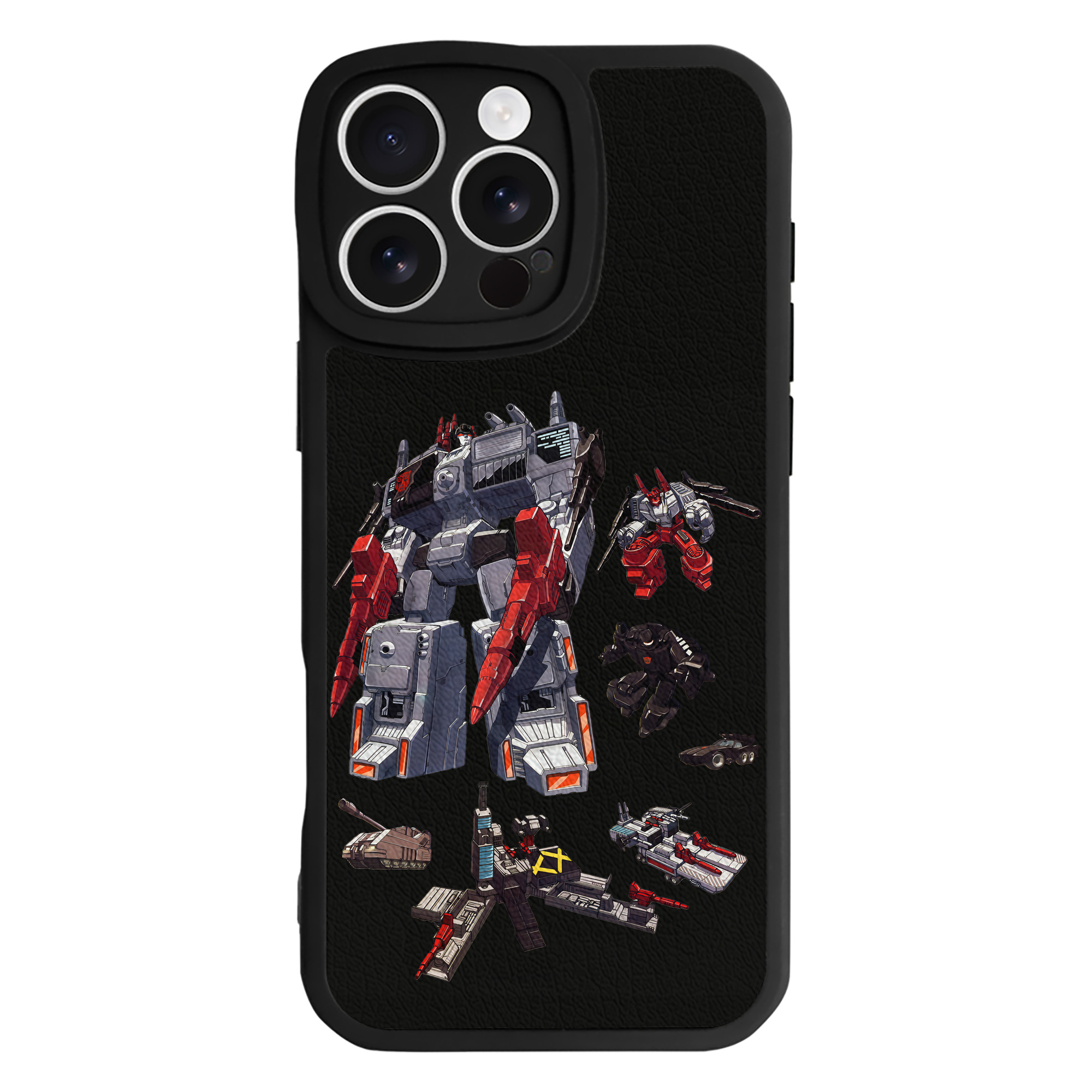 （画像用） Transformers トランスフォーマー 【iPhone 16シリーズ対応】シリコンスマホケース（レザー調） 材質：シリコン